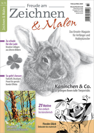 Die Abbildung zeigt das Titelblatt der Ausgabe 73 der Zeitschrift Freude am Zeichnen und Malen